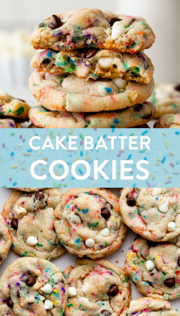 Cake Batter Chocolate Chip Cookies