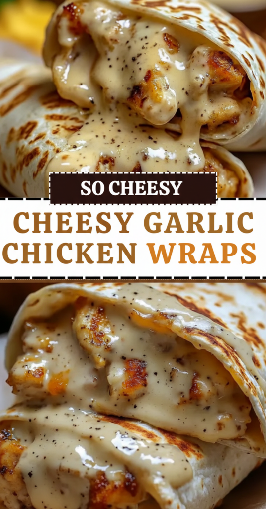 Cheesy Garlic Chicken Wraps
