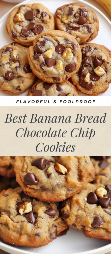 Chewy Banana Bread Chocolate Chip Cookies