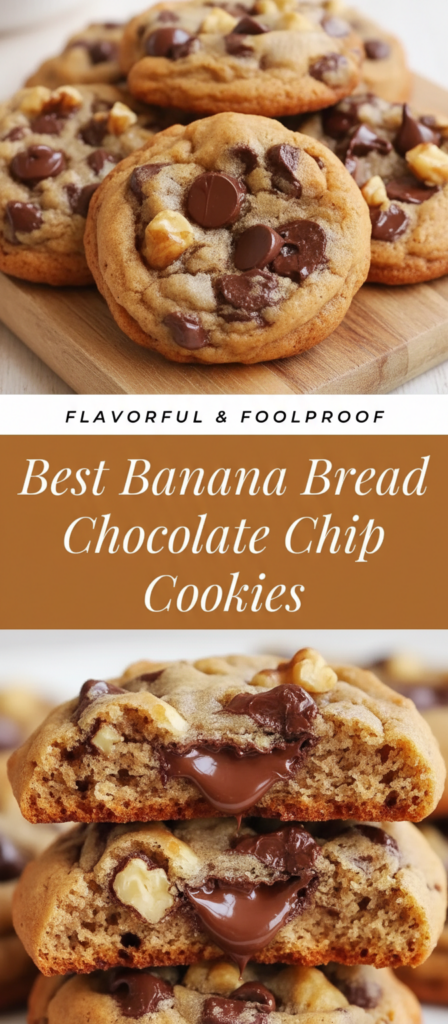 Chewy Banana Bread Chocolate Chip Cookies