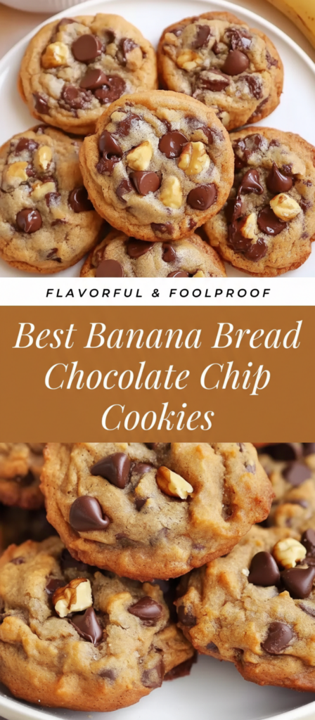 Chewy Banana Bread Chocolate Chip Cookies