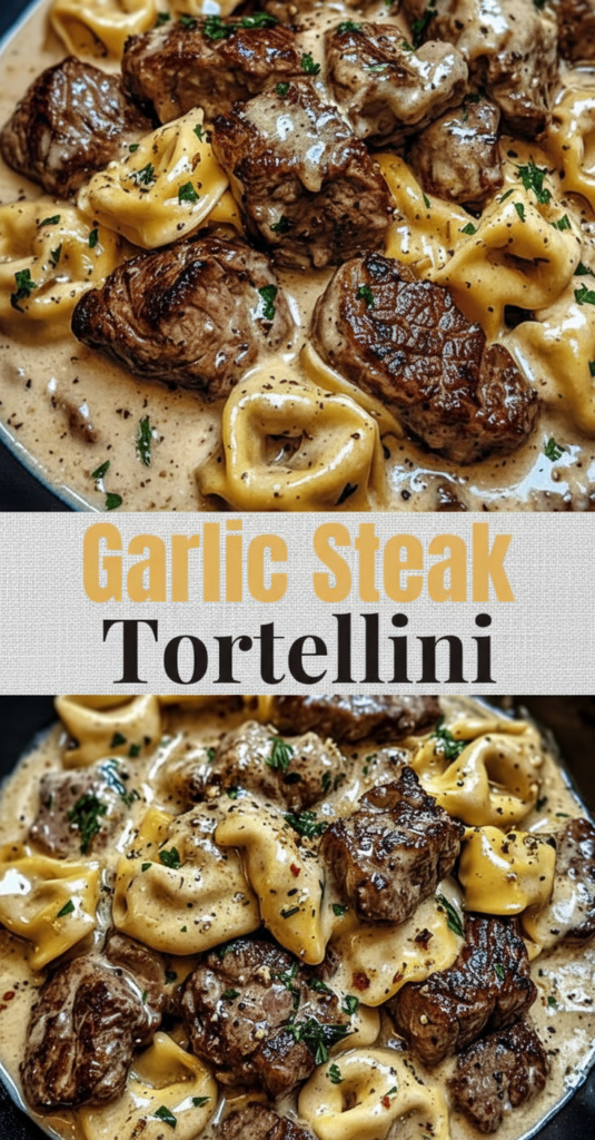 Cracked Garlic Steak Tortellini in Creamhouse Sauce