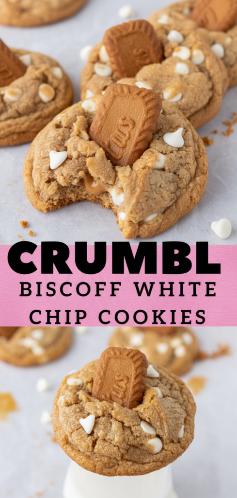 Crumbl Biscoff White Chip Cookies Copycat Recipe