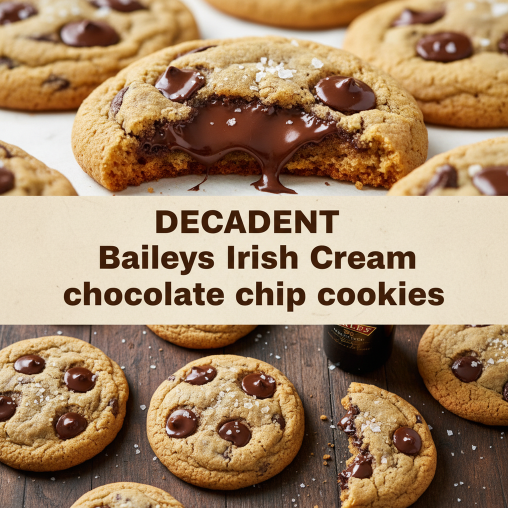 Decadent Baileys Irish Cream Chocolate Chip Cookies