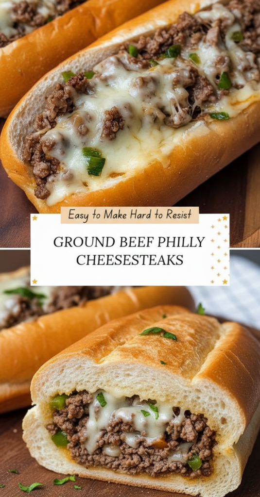 Ground Beef Philly Cheesesteaks