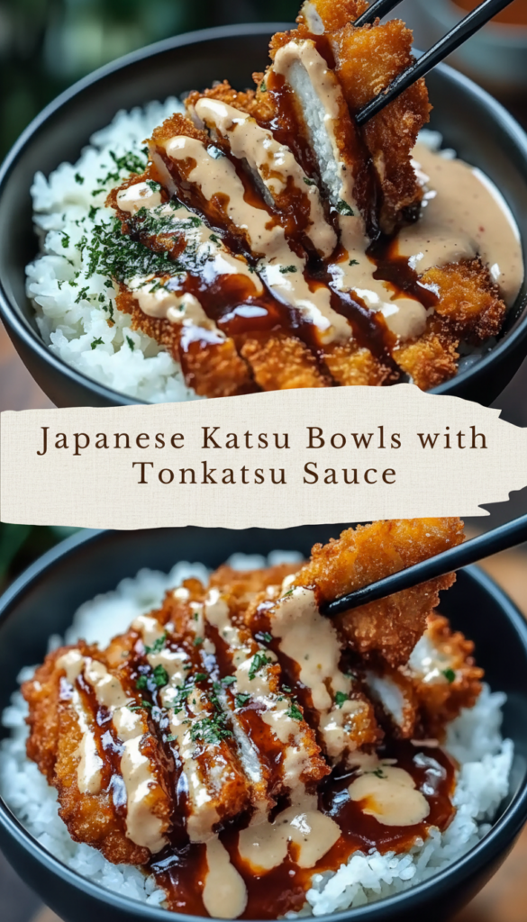 Japanese Katsu Bowls with Tonkatsu Sauce