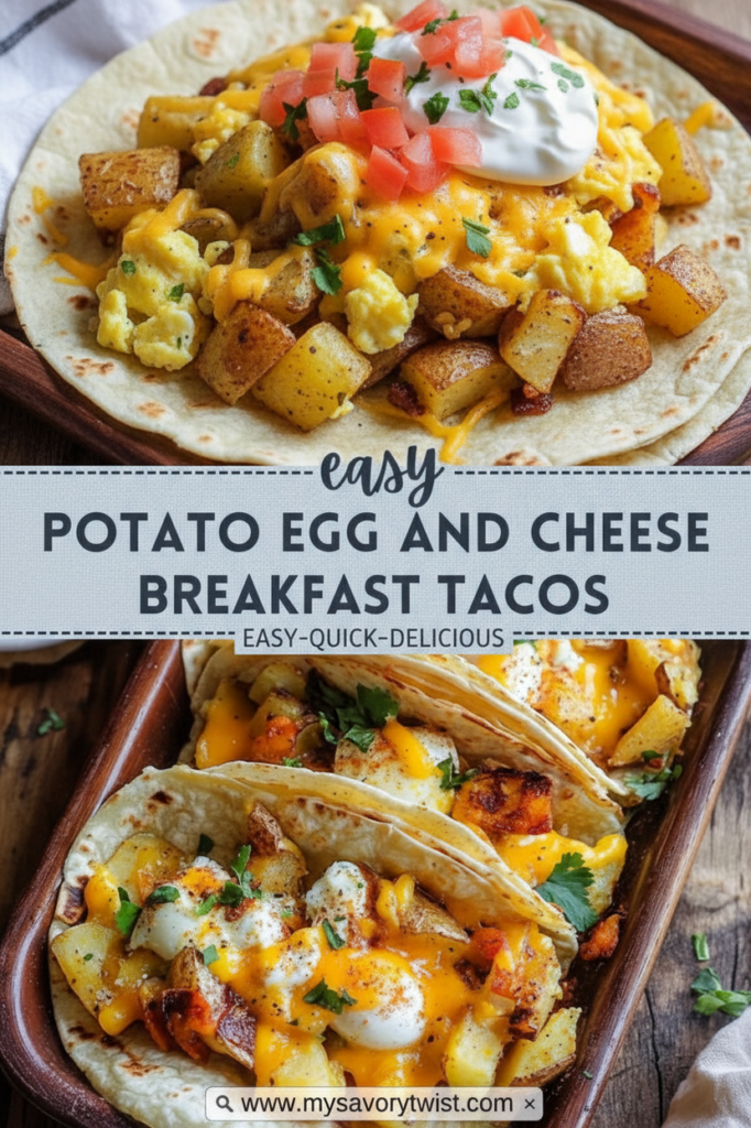 Potato, Egg, and Cheese Breakfast Tacos