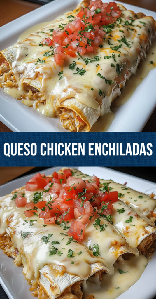 Queso Chicken Enchiladas
