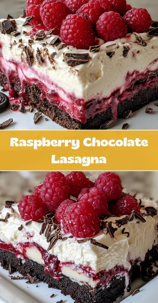 Raspberry Chocolate Lasagna Dessert