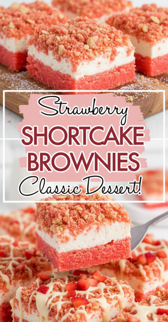 Strawberry Shortcake Brownies